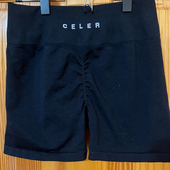 CELER Black High-Waisted Shorts - Picture 7 of 9